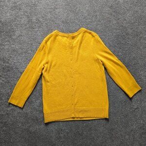 Mustard yellow wool sweater women's Large